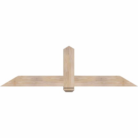 Ekena Millwork Eugene Smooth Timber Gable Bracket, Douglas Fir, 72"W x 21"H x 5 1/2"D x 5 1/2"F, 7/12 Pitch GBW072X21X0606EUG00SDF